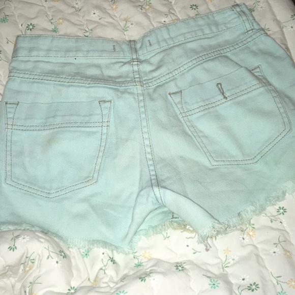 Free People Light Blue Cut-off Shorts - Picture 2 of 2